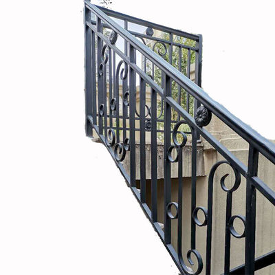 Moderne Wohnung Wand montiert Schmiedeisen Treppe Geländer Handschrauber Bar für Heimdesign