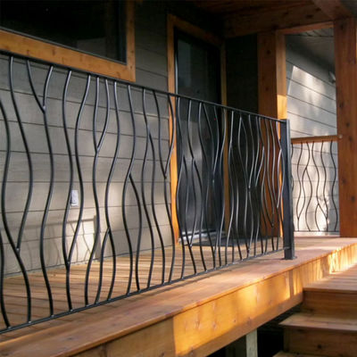 Moderne Wohnung Wand montiert Schmiedeisen Treppe Geländer Handschrauber Bar für Heimdesign
