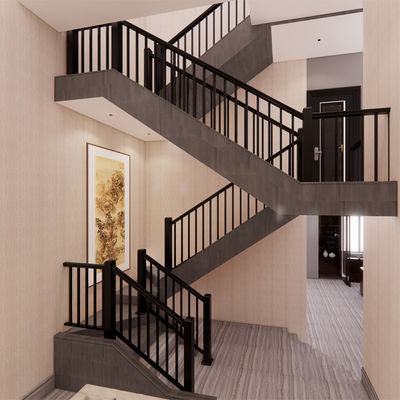 Wandmontierte Holztreppengeländer für modernes Design Stahlbalkon und Aluminiumgeländer