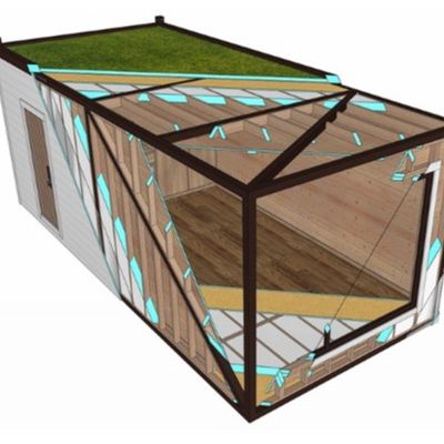 Hauptmaterial Kiefer Komfortable Innenraum Außenhandel Containerhaus