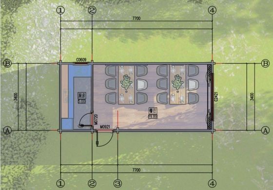 Hauptmaterial Kiefer Komfortable Innenraum Außenhandel Containerhaus