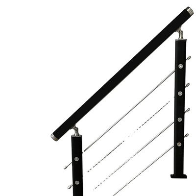 Modernes Design Eisen Treppengeländer für Außenholztreppen an der Wand neuestes Design