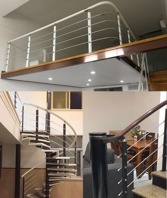 Modernes Design Eisen Treppengeländer für Außenholztreppen an der Wand neuestes Design