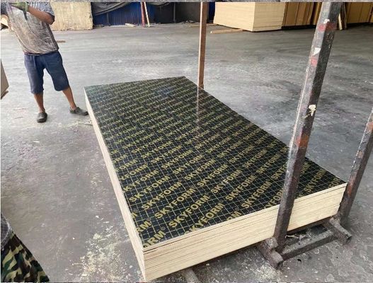 12 mm Filmgekrempeltes Sperrholz für den Bau Veneer Board Oberflächenmaterial Melamin Board