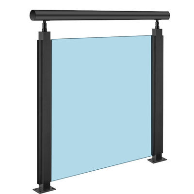 Moderne Design-Stil Wand Treppe gehärtetes Glas Geländer mit Post Baluster