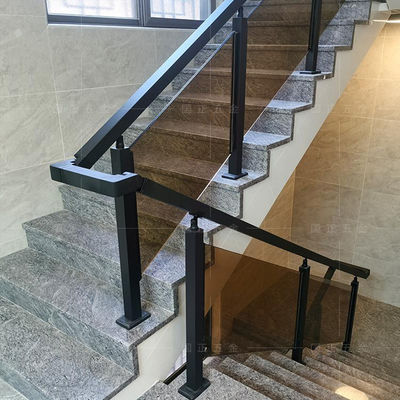 Moderne Design-Stil Wand Treppe gehärtetes Glas Geländer mit Post Baluster