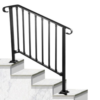 Stilvolle Treppe Innenraum Schutzgitter Eisen Riser Fußboden Balustraden Balkon Stahlgeländer