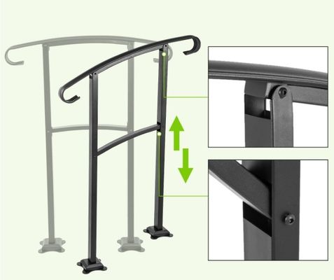 Beliebte Innenräume Stahltreppe Zaun Handgriff für moderne Wohnung Balkon Balustraden