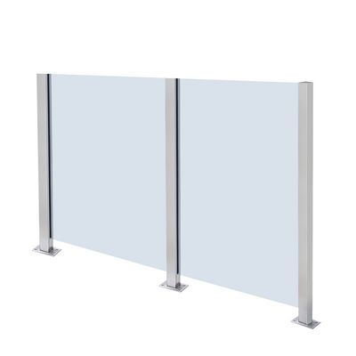 Wandmontierte modernen Stil Edelstahl 304 Glasgeländer für Treppe Balkon Handschrauber