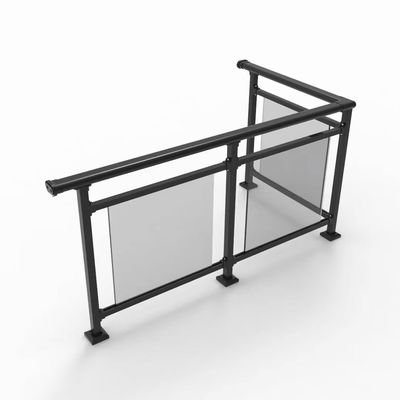 Modernes Design Wandmontiertes Aluminium Balkon Geländer für Handräder Deck
