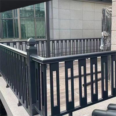 Bürogebäude Balkon Aluminium-Handgriff mit modernem Design und Bodenbefestigung