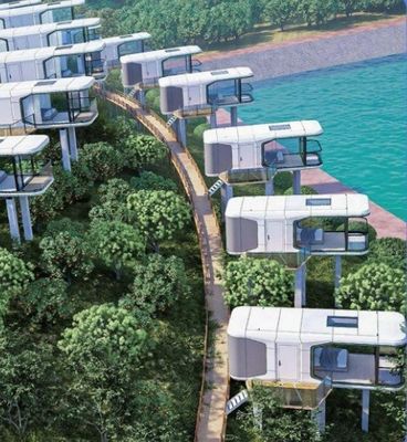 App Control Hotel Space Capsule House mit thermischem Anzug und elektrischem System