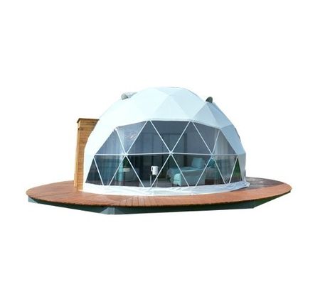 Bauernhaus Außenzimmer Rundes Glamping-Dome-Zelt mit individueller Farbe Luxushaus Bad
