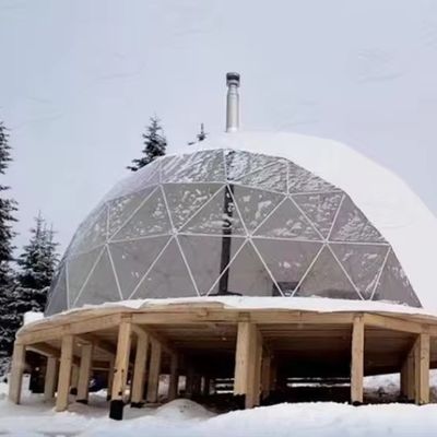 Bauernhaus Außenzimmer Rundes Glamping-Dome-Zelt mit individueller Farbe Luxushaus Bad