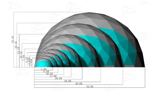 Bauernhaus Außenzimmer Rundes Glamping-Dome-Zelt mit individueller Farbe Luxushaus Bad