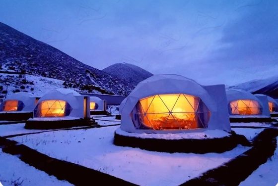 Bauernhaus Außenzimmer Rundes Glamping-Dome-Zelt mit individueller Farbe Luxushaus Bad
